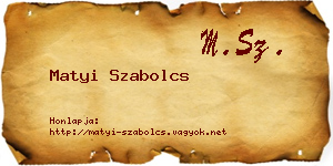 Matyi Szabolcs névjegykártya